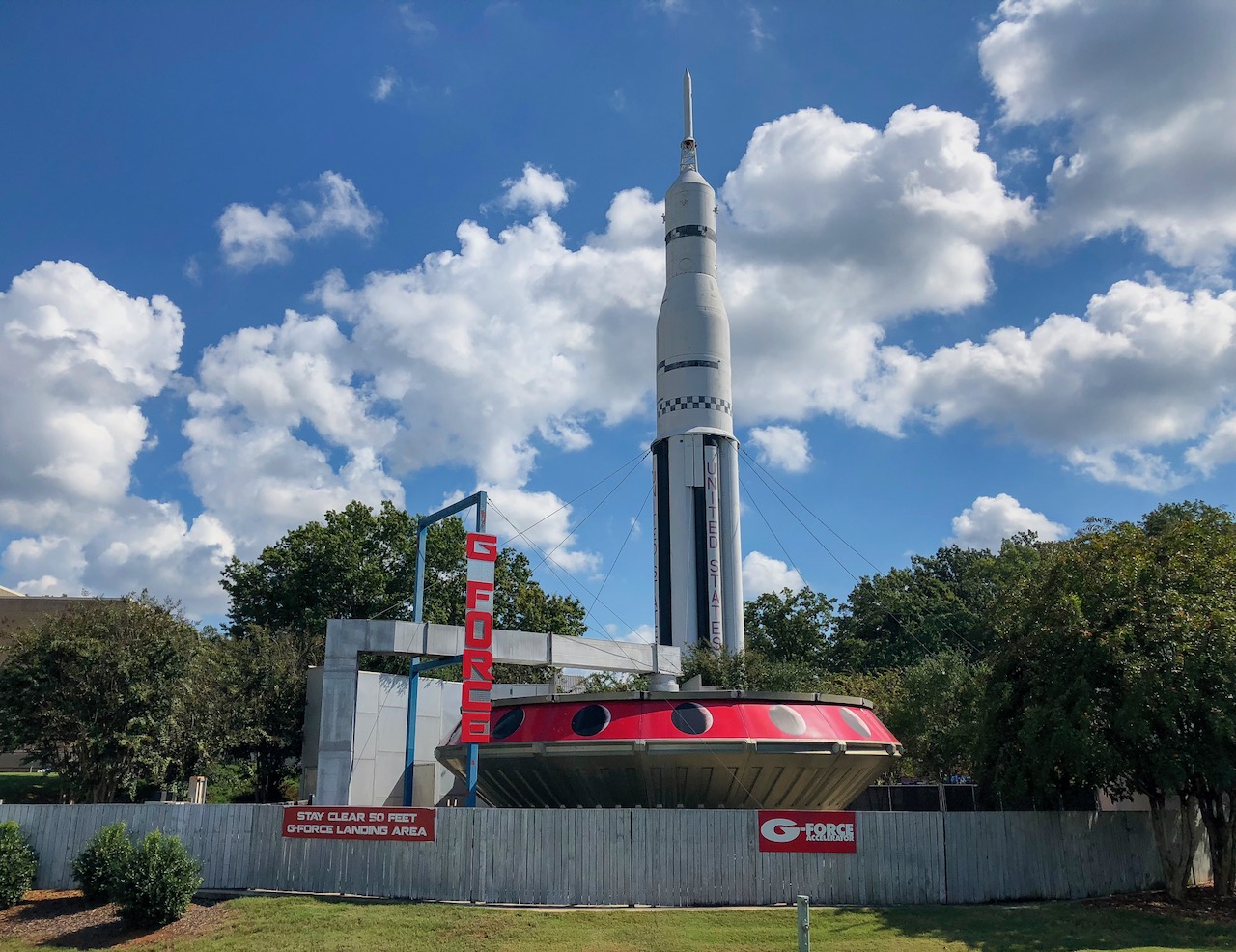 Rakete vom Typ Saturn-V auf dem Nasa-Gelände in Huntsville, Alabama 