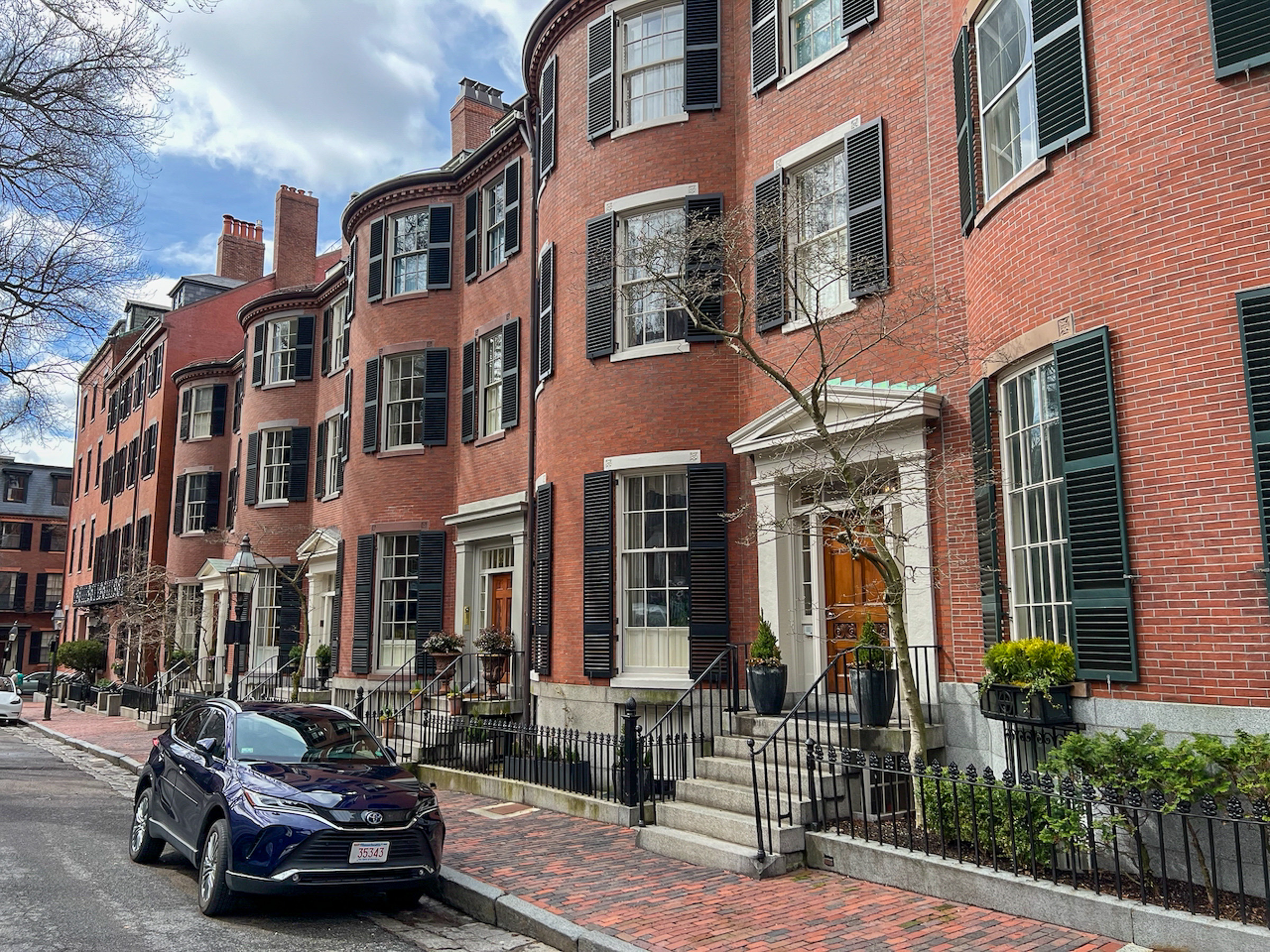 Backsteinbauten in Beacon Hill in Boston 