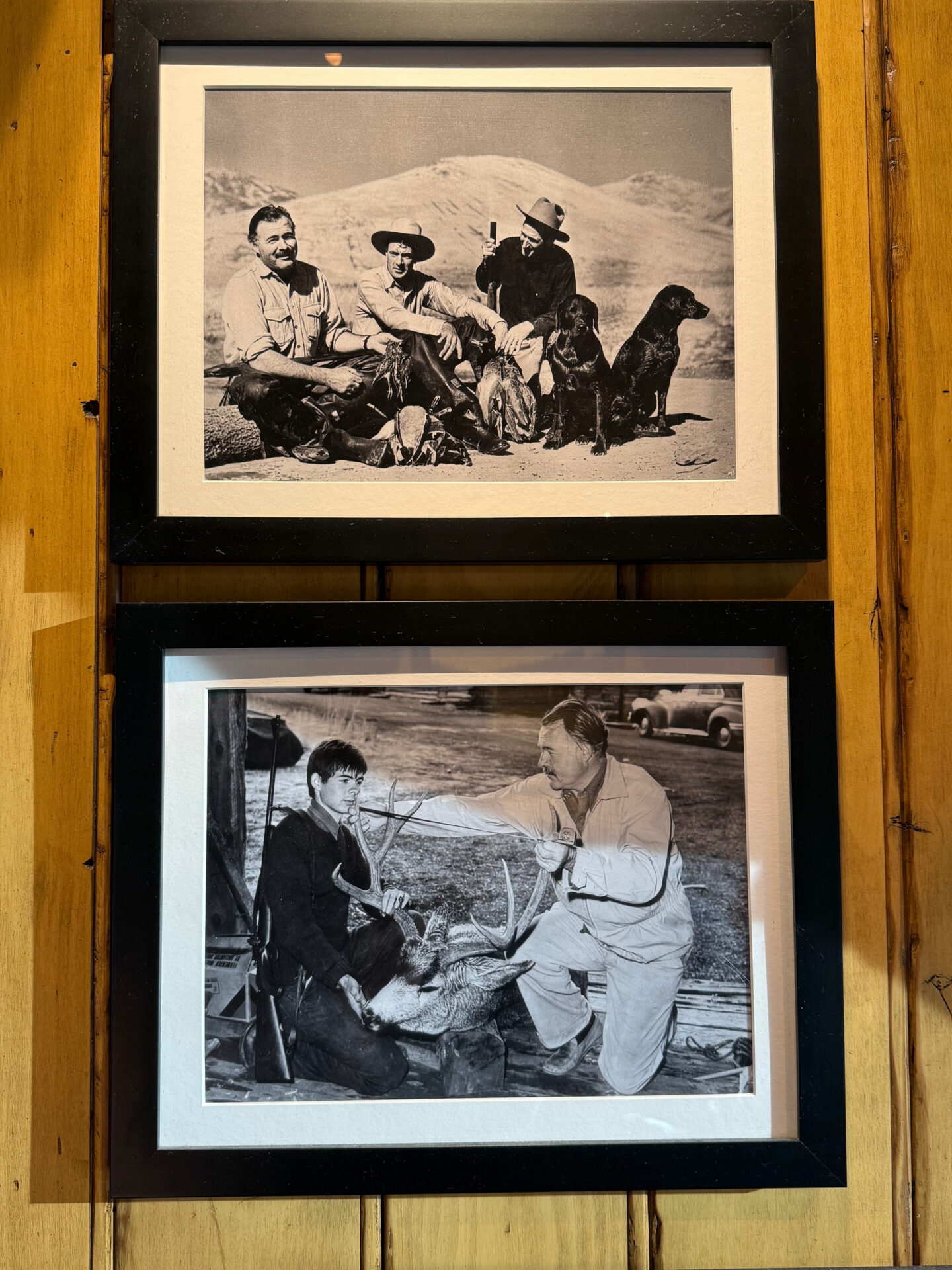 Bilder des jungen Hemingway, gesehen in einer Bar in Ketchum