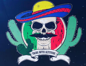 Tacos with Altitude Aufschrift eines Food Trucks in Denver