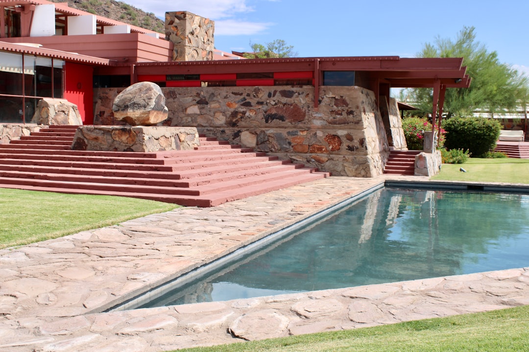 A desert home with a swimming pool