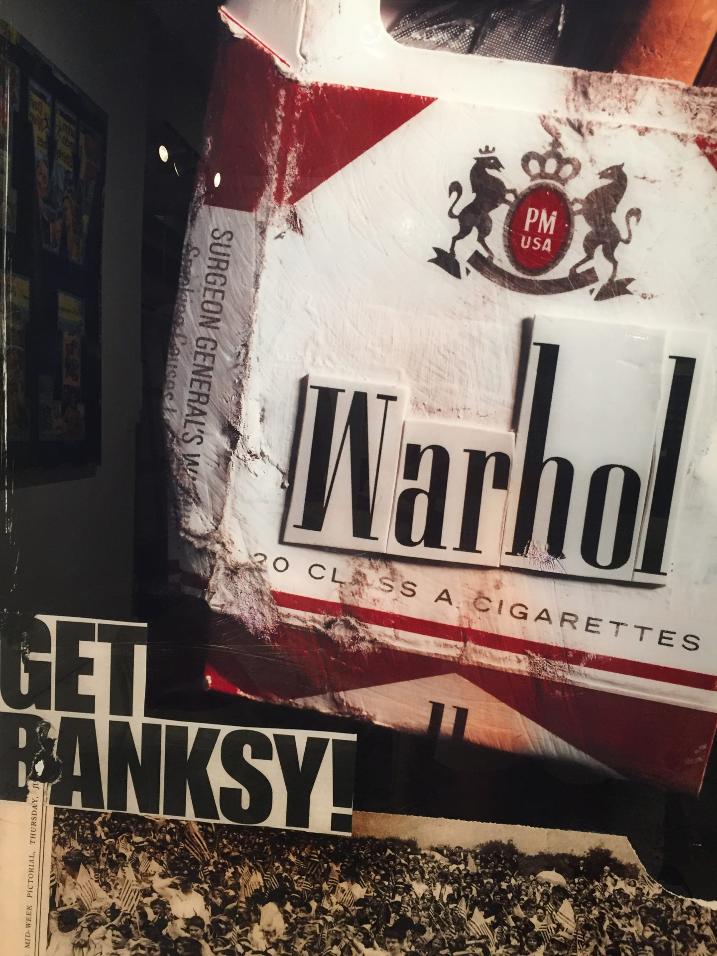 Kunstwerk mit der Ansage "Get Banksy" in Miamis hipstem Stadtteil Wynwood 