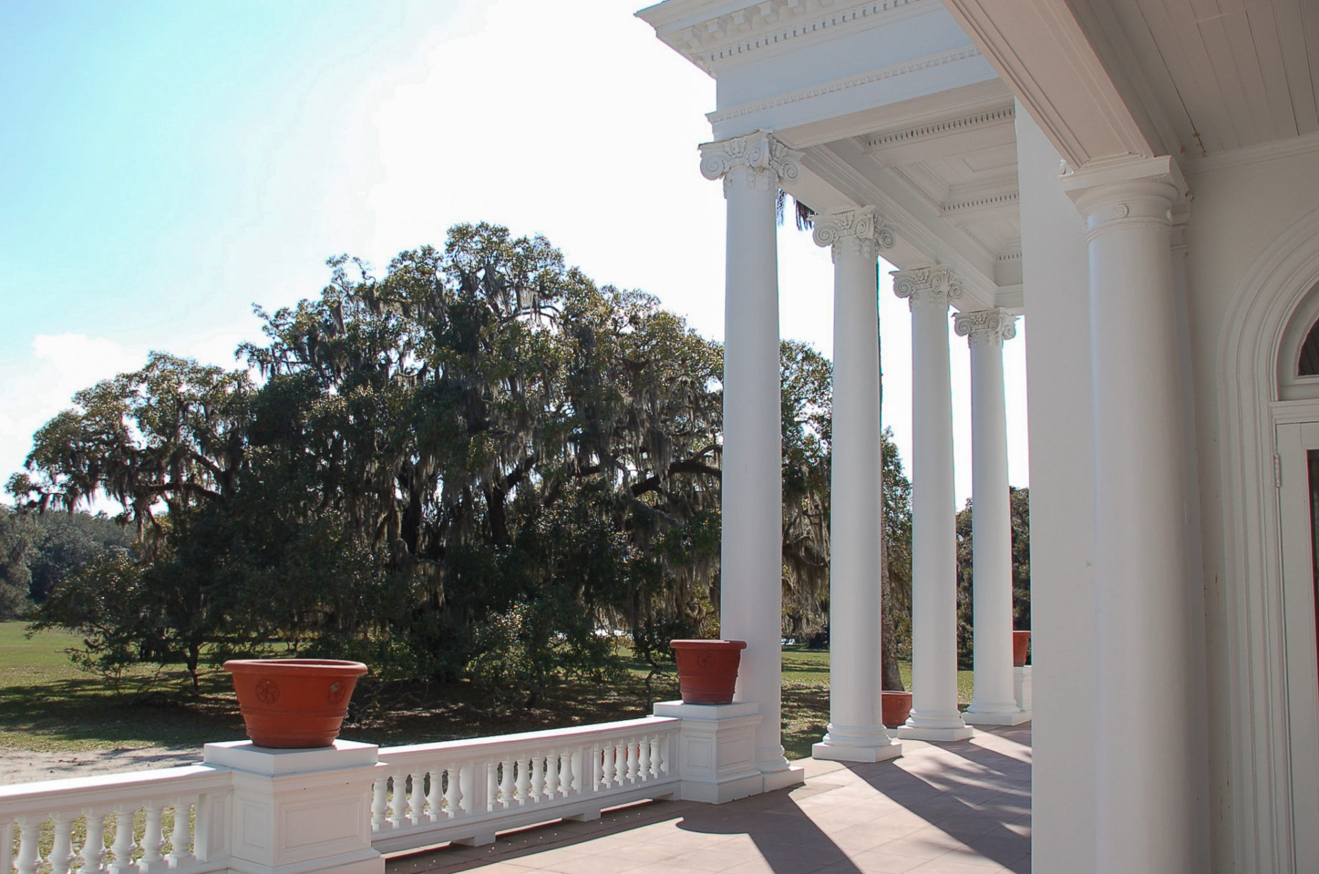 Auf der Veranda des Carnegie House auf Cumberland Island 