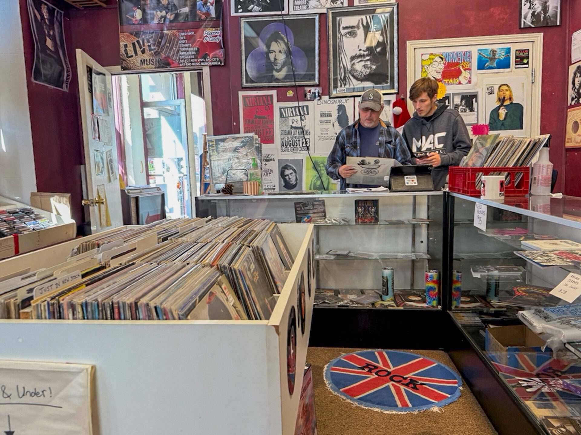 Plattenladen Boomtown Records in Aberdeen, Kurt Cobains Geburtsstadt
