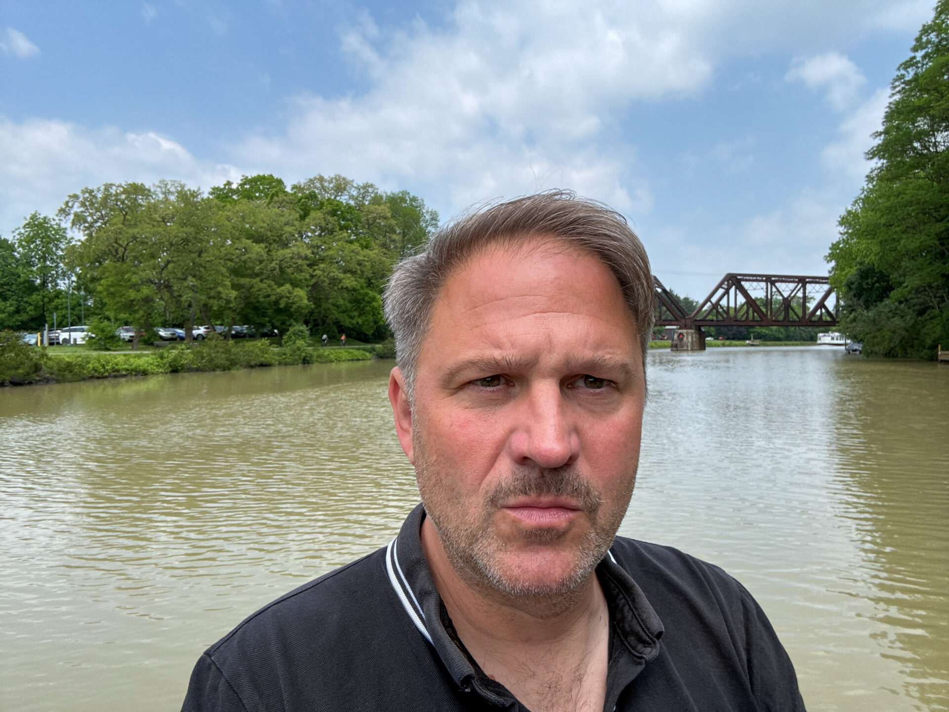 Autor Ralf auf dem Erie Kanal in Upstate New York