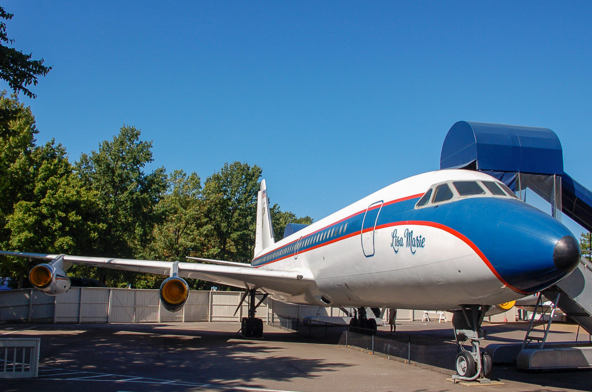 Totale des Flugzeuges Lisa Marie in Memphis, das Elvis Presley gehört hat