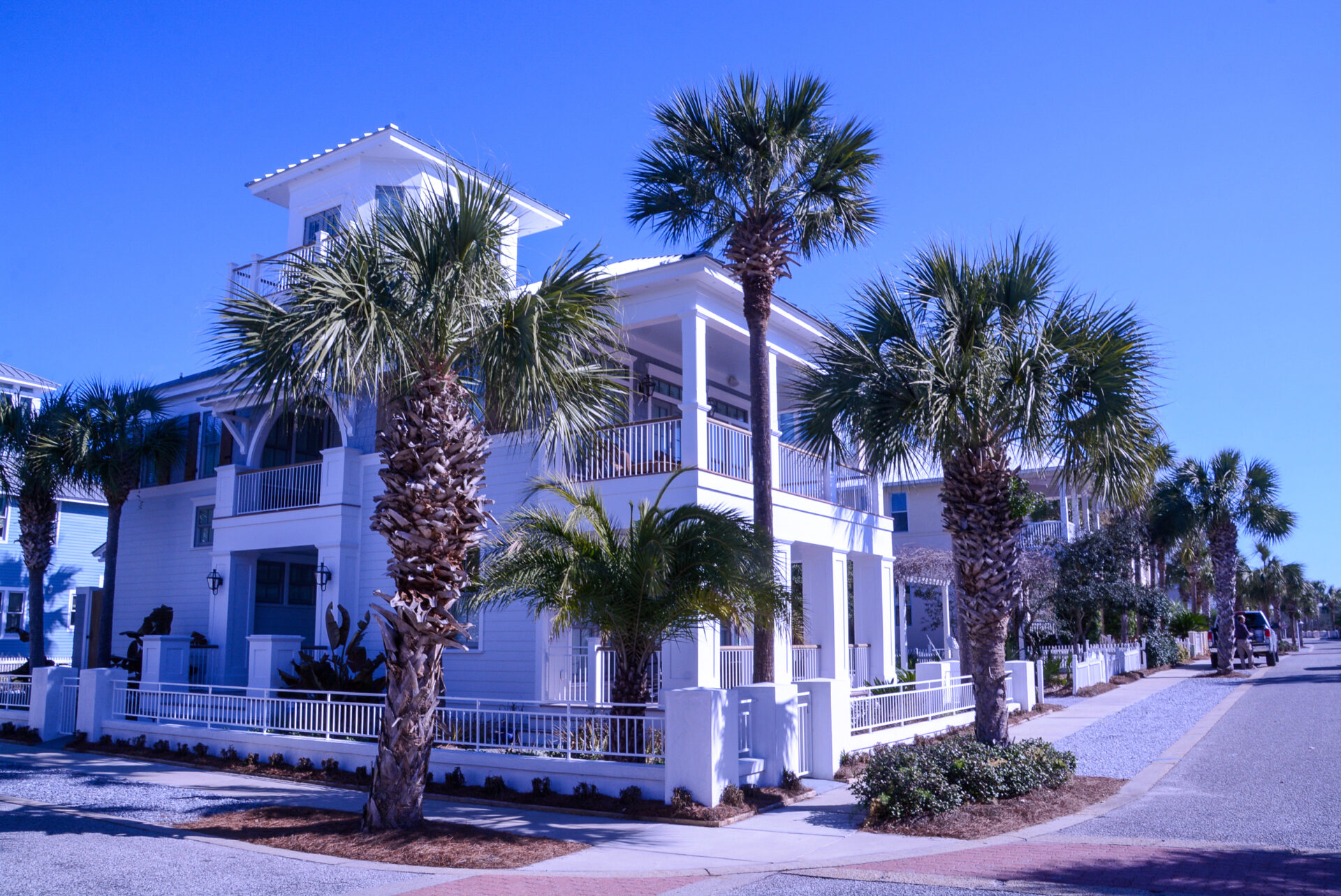 Villen mit Palmen in Sunnyside in Floridas Panhandle